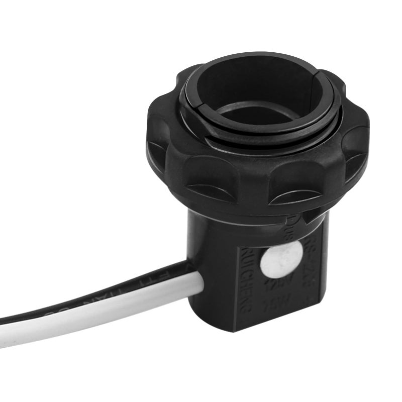 FLYPIG E12 Lamp Holder Socket, 6-Pack, Candelabra Light Socket Base with 8-Inch Wire Leads (75W 125V), for Chandelier, Christmas Lights, Ceiling Lamps - Replacement for LP1970 - Image 3